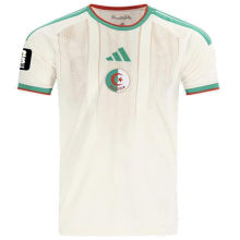 2026/27 Algeria Home White Fans Soccer Jersey 无星  (Have Right Patch 有右臂章 黑底白字）