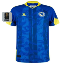 2026/27 Bosnia-Herzegovina Home Blue Fans Soccer Jersey 波黑 (Have Right Patch 有右臂章 白底黑字）
