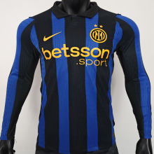 2026/27 In Milan Home Player Version Long Sleeve Soccer Jersey