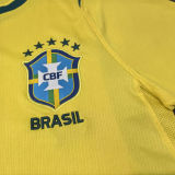 2026/27 Brazil Home Yellow Fans Long Sleeve Soccer Jersey
