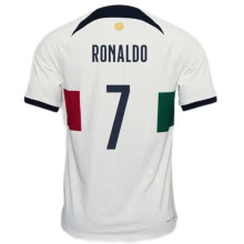 RONALDO #7 Portugal 1:1 Away White Fans Jersey 2022/23