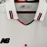 2024/25 Sao Paulo 1:1 Home White Fans Soccer Jersey (All Sponsor 全广告)