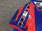 BA Home Red and Blue Retro Soccer Jersey 96-97(Name:RONALDO Number:9)