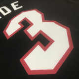 2023/24 Miami Heat WADE #3 Black NBA Jerseys 热压