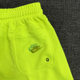2025 NK Fluorescent Green Embroidered Multicolor Logo Casual Short Pants CN02萤光绿