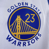2023/24 Warriors GREEN #23 White NBA Jerseys
