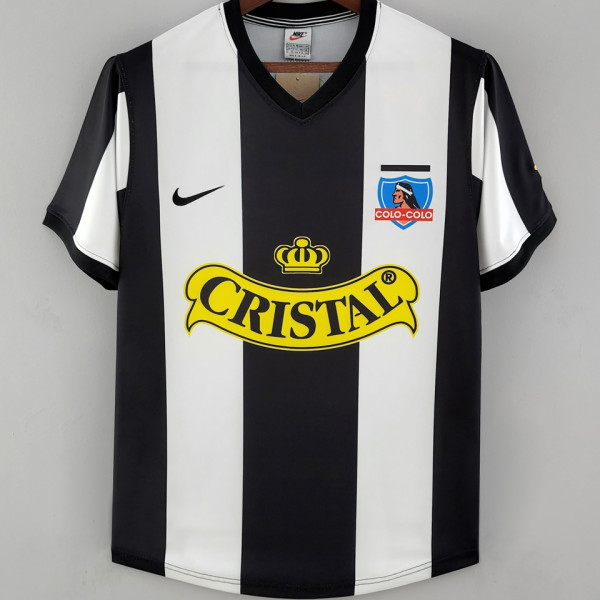 1999 Colo-Colo Third White Black Retro Soccer Jersey