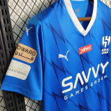 2023/24 Al Hilal SFC Home Blue Fans Soccer Jersey 利雅得新月