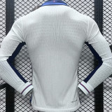2024/25 England Home White Player Version Long Sleeve Jersey