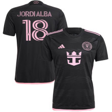 JORDI ALBA #18 Inter Miami 1:1 Quality Away Black Fans Jersey 2023/24 胸前新广告