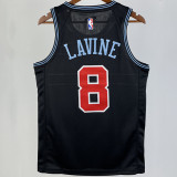 2023/24 Bulls LAVINE #8 Black City Edition NBA Jerseys 热压