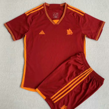 2023/24 Roma Home Red Kids Soccer Jersey