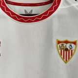 2024/25 Sevilla FC Home White Fans Soccer Jersey
