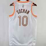 2023/24 Spurs SOCHAN #10 White City Edition NBA Jerseys