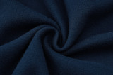 2024 France Sapphire Blue Hoody Zipper Jacket Tracksuit