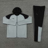 2025 Puma Grey Hoody Zipper Jacket Windbreaker