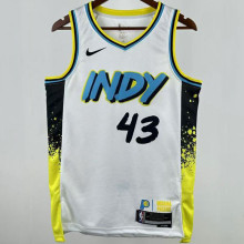 2025 Pacers SIAKAM #43 White City Edition NBA Jerseys