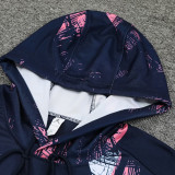 2025 PSG Royal Blue Hoody Zipper Jacket Tracksuit