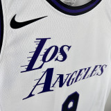 2025 Lakers JAMES JR. #9 White City Edition NBA Jerseys 热压