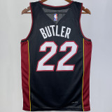 2023/24 Miami Heat BUTLER #22 Black NBA Jerseys 热压
