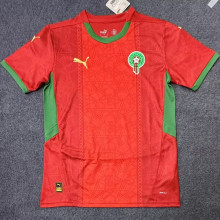 2025 Morocco Home Red Fans Soccer Jersey