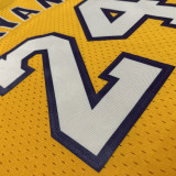 2008/09 Lakers BRYANT #24 Yellow Retro NBA Jerseys 热压