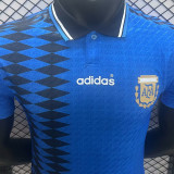 1994 Argentina Away Retro Player Version Soccer Jersey
