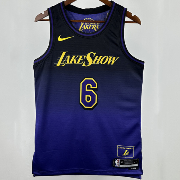 2025 Lakers JAMES #6 City Edition NBA Jerseys