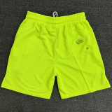 2025 NK Fluorescent Green Embroidered Multicolor Logo Casual Short Pants CN02萤光绿
