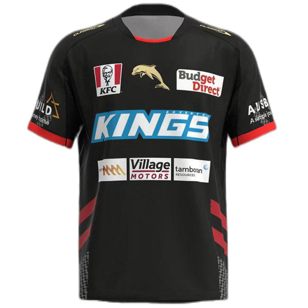 2023 Dolphins Black Rugby Shirt 海豚