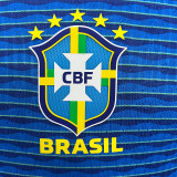 2024/25 Brazil Away Blue Player Version Long Sleeve Jersey