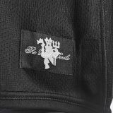 2007-08 M Utd Away Black Long Sleeve Retro Soccer Jersey
