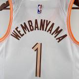 2023/24 Spurs WEMBANYAMA #1 White City Edition NBA Jerseys