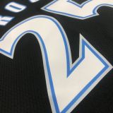 2018 Timberwolves ROSE # 25 Black Retro NBA Jerseys Hot Pressed