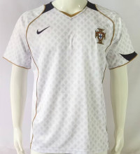 2014 Portugal Away White Retro Soccer Jersey