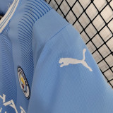 DE BRUYNE #17 Man City 1:1 Home Blue Fans Jersey 2023/24 (UCL Font)