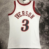 1997/98 76ers IVERSON #3 Retro White NBA Jerseys热压
