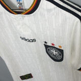 1996 Germany Home White Retro Long Sleeve Soccer Jersey