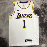 2023 Lakers RUSSELL #1 White NBA Jerseys 热压