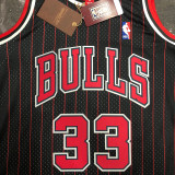 1997/98 Bulls PIPPEN #33 Black Retro NBA Jerseys 热压