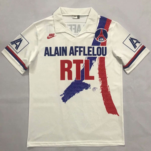 1990-1991 PSG Home Retro Soccer Jersey