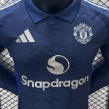 2024/25 M Utd Away Player Version Long Sleeve Soccer Jersey