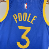 2023/24 Warriors POOLE #3 Blue NBA Jerseys