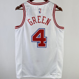 2023/24 Rockets GREEN #4 White City Edition NBA Jerseys