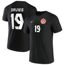 DAVIES #19 Canada Away Black Fans Soccer Jersey 2021-2023