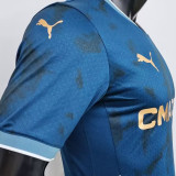 2024/25 MS Away Blue Player Version Jersey (Print All Sponsor) 背下+袖+右臂上广告