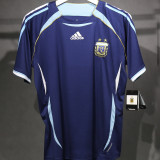 2006 Argentina Away Retro Player Version Soccer Jersey