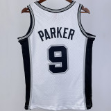 2002/03 Spurs PARKER #9 White Retro NBA Jerseys 热压