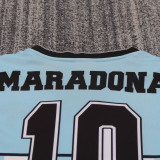2001 Maradona #10 Argentina Home Retro Kids Soccer Jersey 2001有名有号
