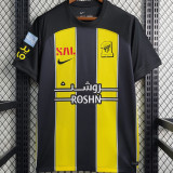 2023/24 Al Ittihad Home Yellow Black Fans Jersey 吉达联